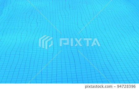3d rendering of pool or ocean water caustic texture background. Pool water swimming pool with shiny rays. Clear with shining seamless caustic texture 94728396