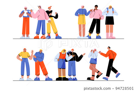 School bully torment classmates, aggressive teens 94728501