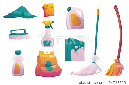 Set of household equipment and cleaning tools 94728523