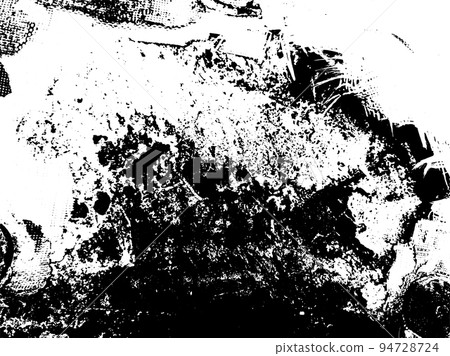 Rusty grunge texture. Aggressive damaged surface. Black white dust distressed background. 94728724