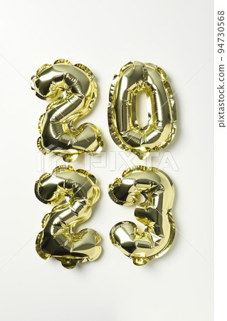Concept of Happy New Year, 2023 numbers on white background Concept of Happy New Year, 2023 numbers on white background 94730568