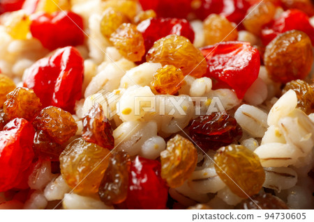 Concept of Orthodox Christmas food, Kutya, close up Concept of Orthodox Christmas food, Kutya, close up 94730605