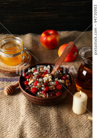 Concept of Orthodox Christmas food, Kutya dish Concept of Orthodox Christmas food, Kutya dish 94730983