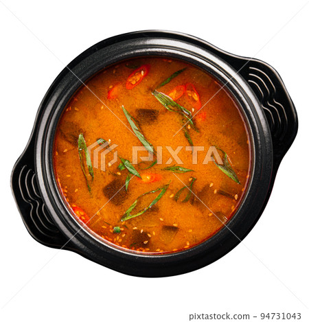 Portion of spicy korean soup twendian tighe 94731043