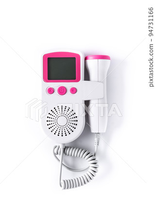 Fetal doppler isolated on white background. Top view Fetal doppler isolated on white background. Top view 94731166