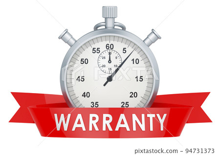 Stopwatch warranty concept, 3D rendering 94731373
