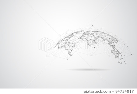 Global network connection. World map point and line composition concept of global business. Vector Illustration Global network connection. World map point and line composition concept of global business. Vector Illustration 94734017