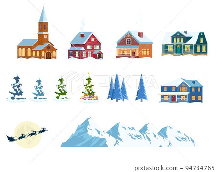 Decorated building for new year eve Decorated building for new year eve 94734765