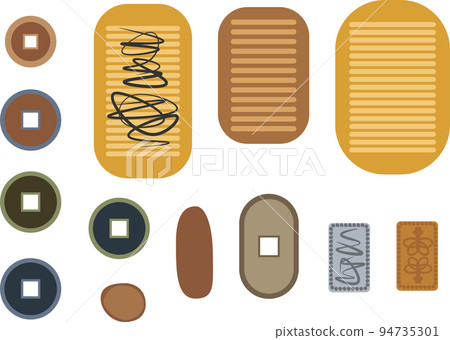 Old coin style illustration set 94735301