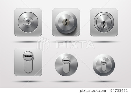 door locks in set isolated on white door locks in set isolated on white 94735451