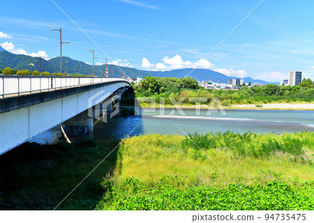 從丹波島大橋/西川附近看長野站/長野縣廳（長野縣長野市）[2022年9月] 94735475