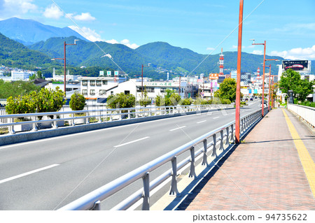 Looking towards Nagano Station/Nagano Prefectural Office from Tanbashima Bridge/Sai River (Nagano City, Nagano Prefecture) [September 2022] 94735622