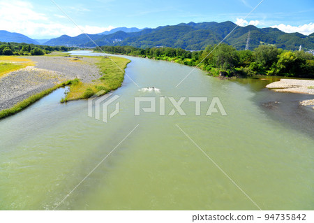 丹波島大橋 / 從西川看上游（長野縣長野市）[2022年9月] 94735842