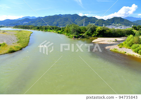 丹波島大橋 / 從西川看上游（長野縣長野市）[2022年9月] 94735843