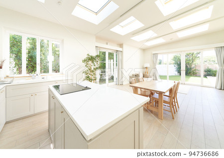 Kitchen dining interior image with bright light Kitchen dining interior image with bright light 94736686