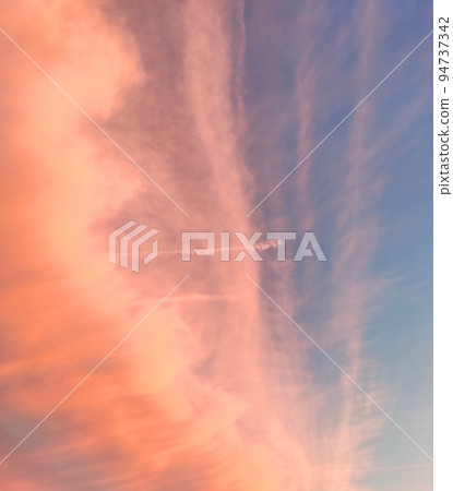 Colorful cloudy sky at sunset. Gradient color. Sky texture, abstract nature background 94737342