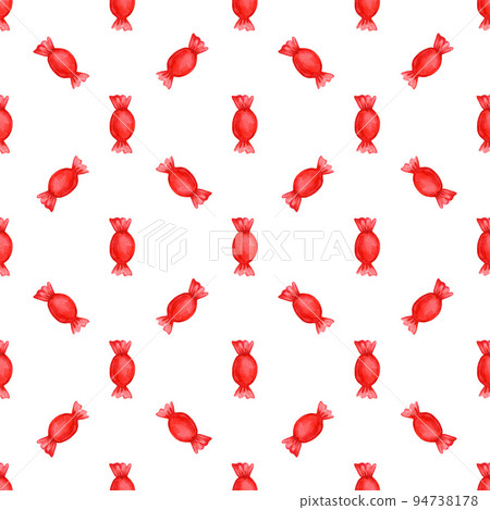 Festive seamless pattern with candy in a red wrapper. Festive seamless pattern with candy in a red wrapper. 94738178