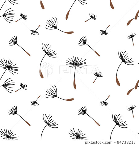 Seamless pattern of dandelions on white background Seamless pattern of dandelions on white background 94738215