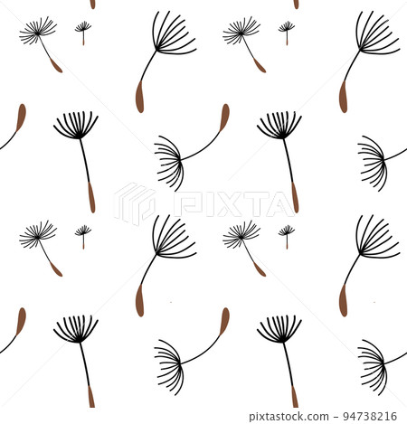 Seamless pattern of dandelions on white background Seamless pattern of dandelions on white background 94738216