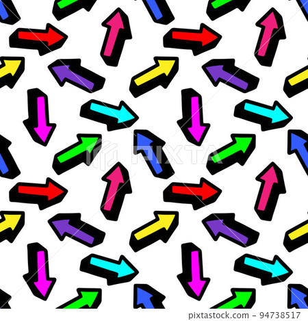 Seamless pattern with multicolored arrows .Vector illustration 94738517