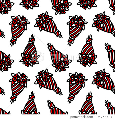 Seamless pattern of a bouquet of flowers. Vector illustration Seamless pattern of a bouquet of flowers. Vector illustration 94738525