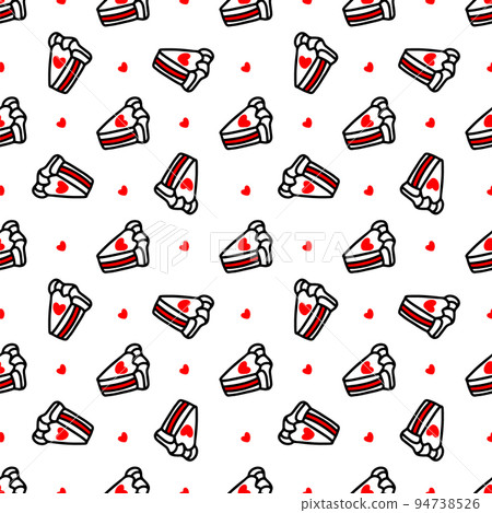 seamless pattern with Cupcakes with hearts. seamless pattern with Cupcakes with hearts. 94738526