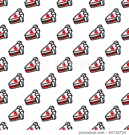 seamless pattern with Cupcakes with hearts. 94738734
