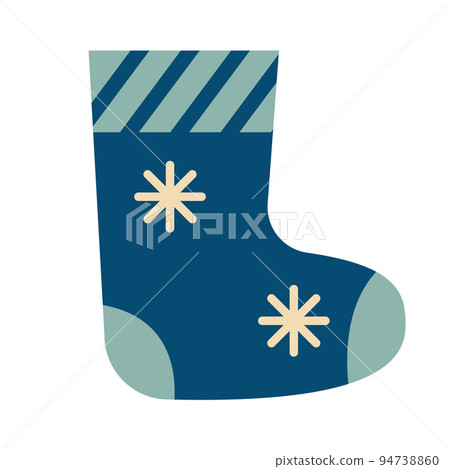 Christmas felt boots. Vector illustration 94738860