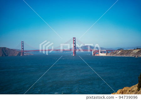 Golden gate bridge from lands end trail deadman's point Golden gate bridge from lands end trail deadman's point 94739096