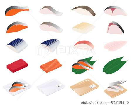 魚片插圖素材集 魚片插圖素材集 94739330