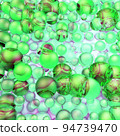 Close up Water drops with Rainbow colorful. 3D illustration 94739470