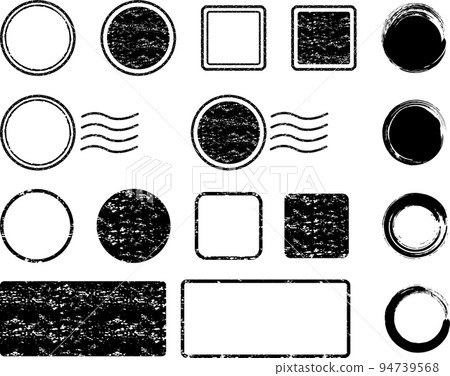 Stamp brush decorative frame black 94739568