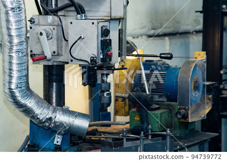 industrial equipment in the workshop, drilling and grinding machines industrial equipment in the workshop, drilling and grinding machines 94739772