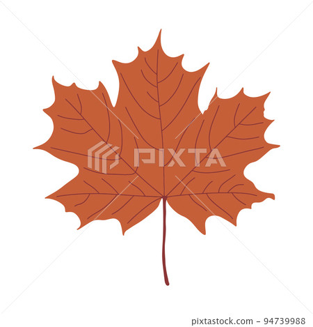Bright autumn leaf. Flat style. Vector design. 94739988