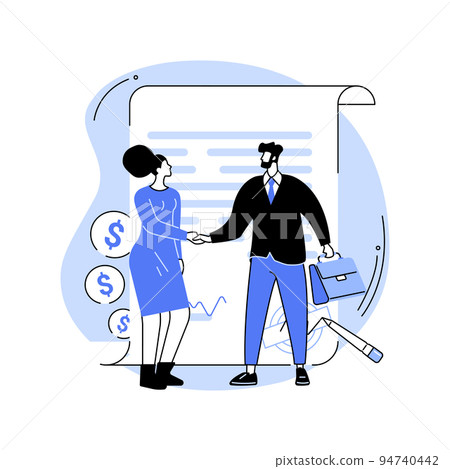 Making a deal isolated cartoon vector illustrations. 94740442