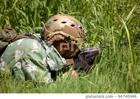 Full military experience - One day commando - running through the water with automatic rifle replica Full military experience - One day commando - running through the water with automatic rifle replica 94740946
