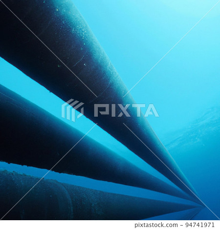 nord stream gas pipeline underwater imaginary illustration artwork 94741971