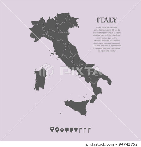 Vector map country Italy divided on regions 94742752