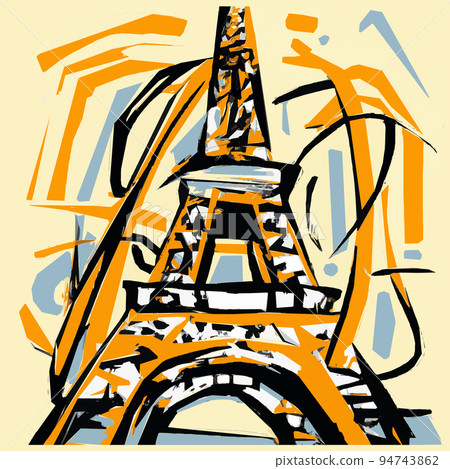Original representation of eiffel tower Original representation of eiffel tower 94743862
