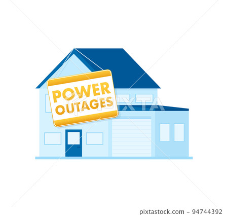 Power outages. Badge, icon, stamp, logo. Vector illustration. 94744392