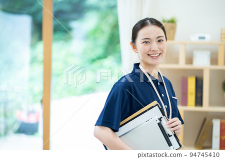 Female, care worker, smile, senior, care, caregiver, care staff, person, nursing facility, silver Female, care worker, smile, senior, care, caregiver, care staff, person, nursing facility, silver 94745410