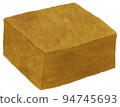 Deep-fried tofu illustration material before square cooking 94745693