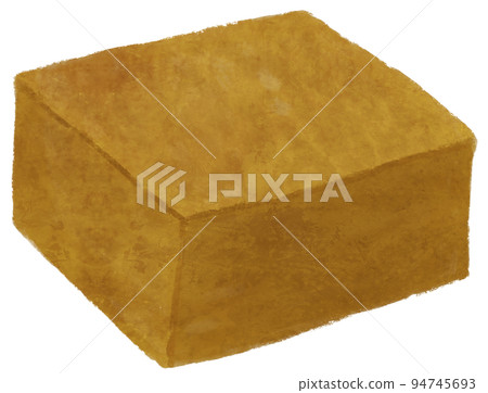 Deep-fried tofu illustration material before square cooking Deep-fried tofu illustration material before square cooking 94745693