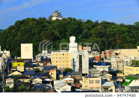 [Ehime Prefecture] Uwajima city area and Uwajima castle in fine weather 94747480
