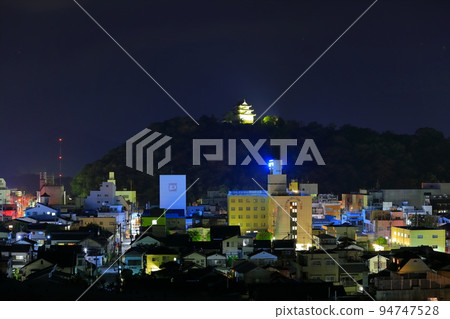 [Ehime Prefecture] Night view of Uwajima city and Uwajima Castle 94747528