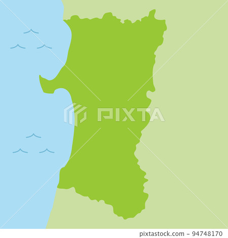 Akita prefecture map illustration 94748170