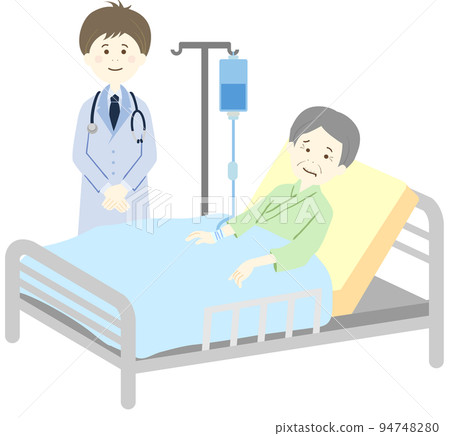 住院的祖父和醫生 住院的祖父和醫生 94748280
