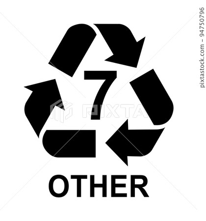 Recycling type of plastic waste mark illustration / OTHER 94750796
