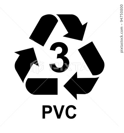 塑料廢料的回收類型標記插圖/PVC 塑料廢料的回收類型標記插圖/PVC 94750800