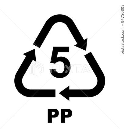 Recycling type of plastic waste Mark illustration / PP 94750805